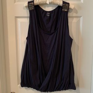 Ann Taylor Loft sleeveless top with strap beading